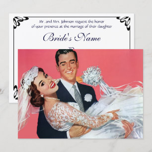 Hochzeit im Vintage-Stil, Glückwunsch zur Hochzeit Einladung