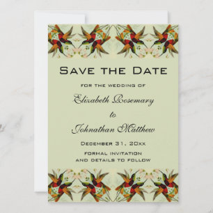 Hochzeit im Vintage-Stil - Heiratsankündigung mit  Save The Date