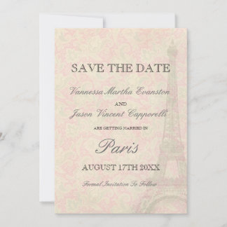 Hochzeit im Vintage-Stil in Paris - Save-the-Date- Save The Date