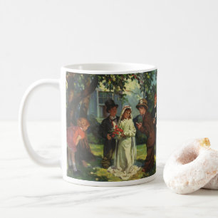 Hochzeit im Vintage-Stil, Kinder spielen Braut und Tasse