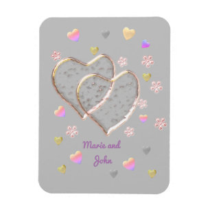 Hochzeit im Vintage-Stil, personalisiert Magnet