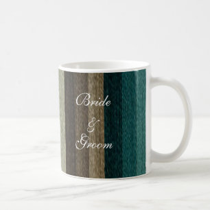 Hochzeit im Vintage-Stil, warmes Herbst-Streifenmu Tasse