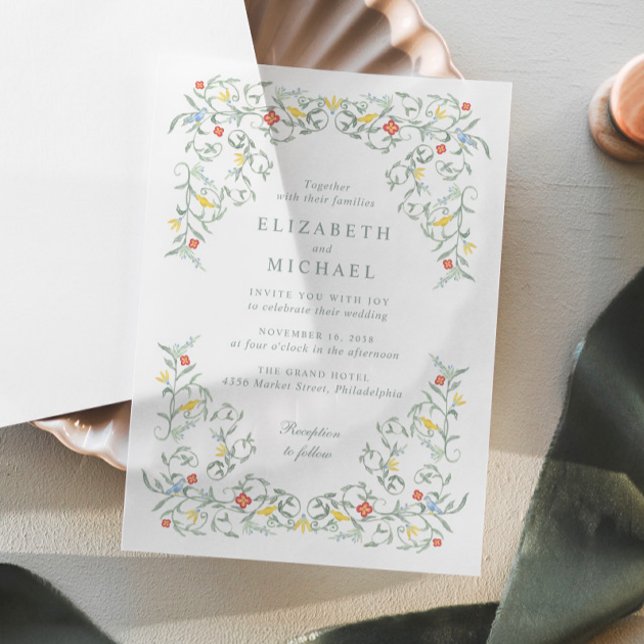 Hochzeit im Vintagen Garten (Elevate your wedding invitations with the timeless beauty of vellum overlays)