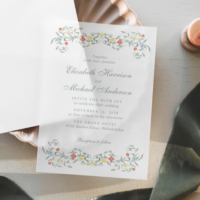 Hochzeit im Vintagen Garten (Elevate your wedding invitations with the timeless beauty of vellum overlays)
