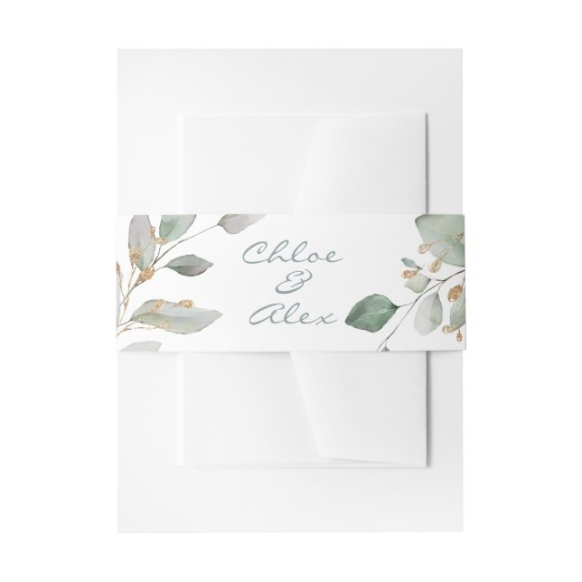 Hochzeit im Wasserfarbengarten Einladungsbanderole (Vorderseite Beispiel)