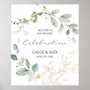 Hochzeit im Wasserfarbengarten Poster