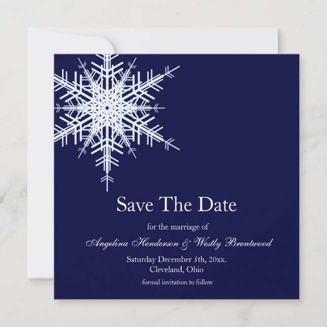 Hochzeit im Winter Save the Date (Vorderseite)