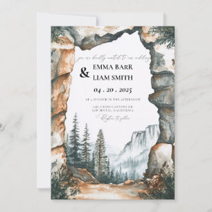 Hochzeit im Yosemite-Nationalpark Einladung