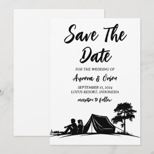 Hochzeit im Zelt Save-the-Date-Karten Einladung