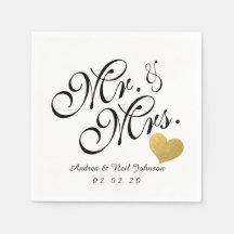 Hochzeit Imitate Gold Foil Herz Elegant Mr. and Mr