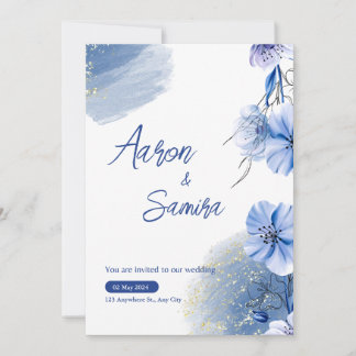 Hochzeit in Aquarellen Einladung