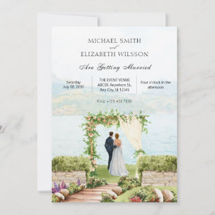 Hochzeit in ästhetischer Natur Einladung