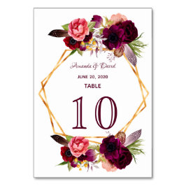 Hochzeit in Bordeaux Tischnummer