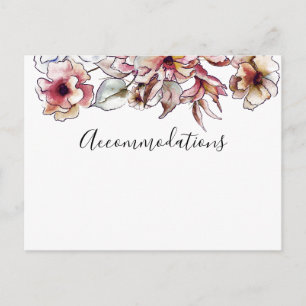 Hochzeit in Burgund und Blauen Blumengärten Postkarte