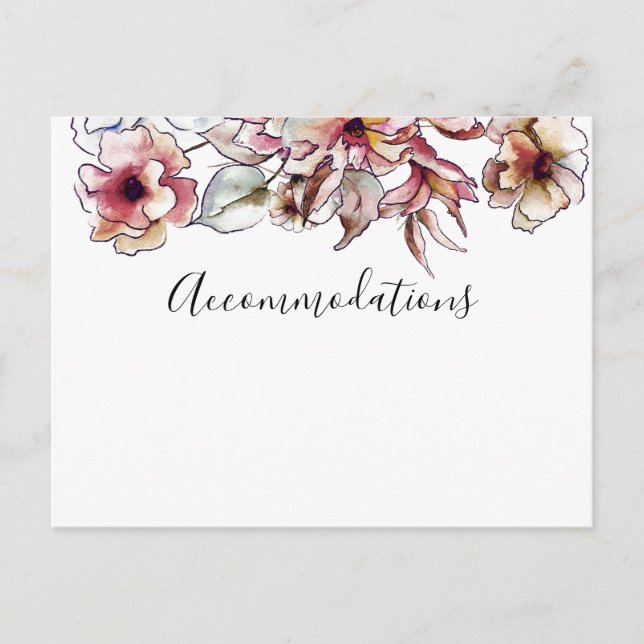 Hochzeit in Burgund und Blauen Blumengärten Postkarte (Vorderseite)