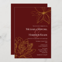 Hochzeit in Burgund und Gold