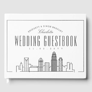 Hochzeit in Charlotte Deko Skyline GäBook Gästebuch