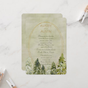 Hochzeit in den Kiefern Grün und Gold