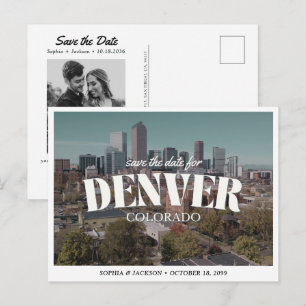 Hochzeit in Denver - Retro Reiseziel Postkarte