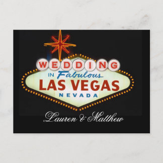 Hochzeit in Fabulous Las Vegas Postkarte