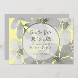 Hochzeit in Gelb und Grau Save The Date
