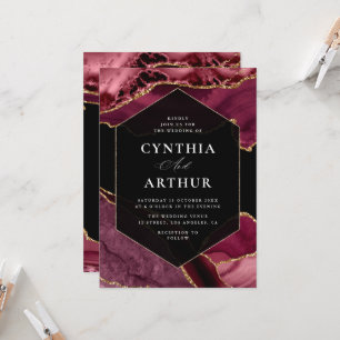 Hochzeit in goldenem Rahmen Einladung