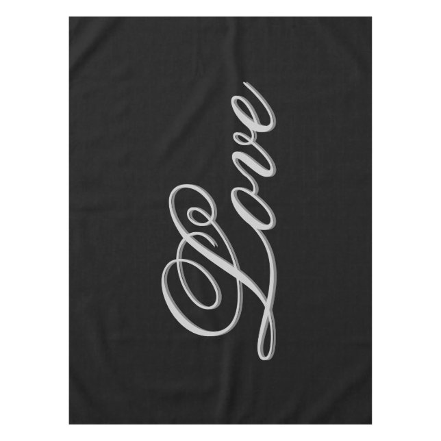 Hochzeit in Grauschwarz Tischdecke (Vorderseite)