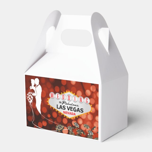 Hochzeit in Las Vegas Gefallen Box Geschenkschachtel (Vorderseite)