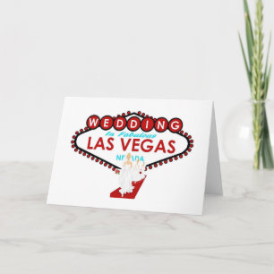 Hochzeit in Las Vegas mit Brautjungfernkarte Einladung