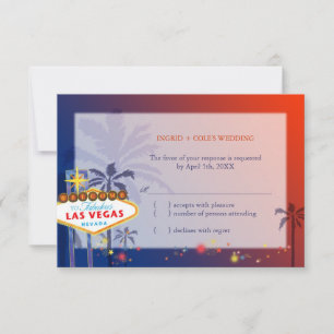 Hochzeit in Las Vegas Nevada UAWG RSVP Karte