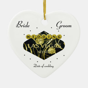 Hochzeit in Las Vegas Personalisierte Keramik Orna Ornament
