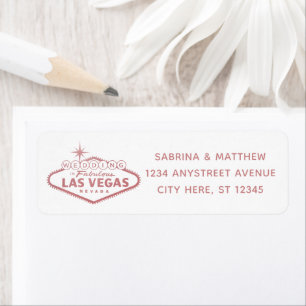 Hochzeit in Las Vegas Rose Gold Rücksendeadresse