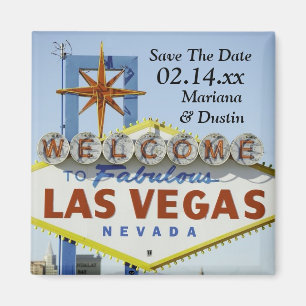 Hochzeit in Las Vegas speichern Sie das Date Magne Magnet