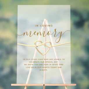 Hochzeit in liebevoller Erinnerung Acrylschild