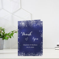 Hochzeit in Navy-Silber-Foto danke