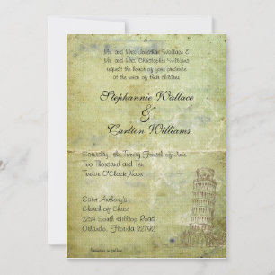 Hochzeit in Pisa Einladung