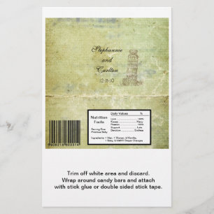 Hochzeit in Pisa Hershey's große Bar-Verpackung Flyer