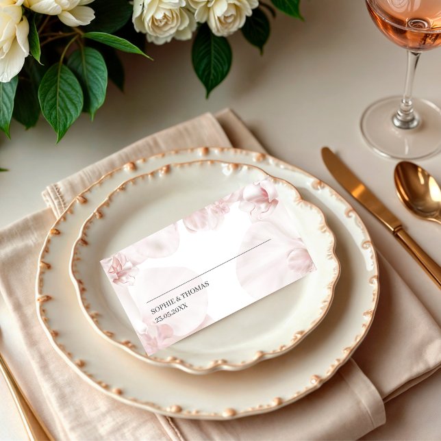 Hochzeit in Rosa-Orchideen Platzkarte (Von Creator hochgeladen)