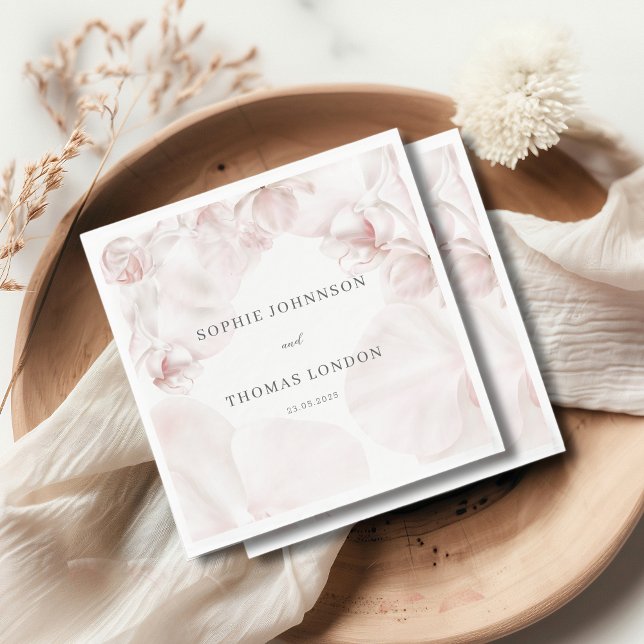 Hochzeit in Rosa-Orchideen Serviette (Von Creator hochgeladen)