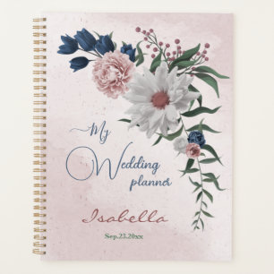 Hochzeit in Rosa-Weiß-Blumen Planer