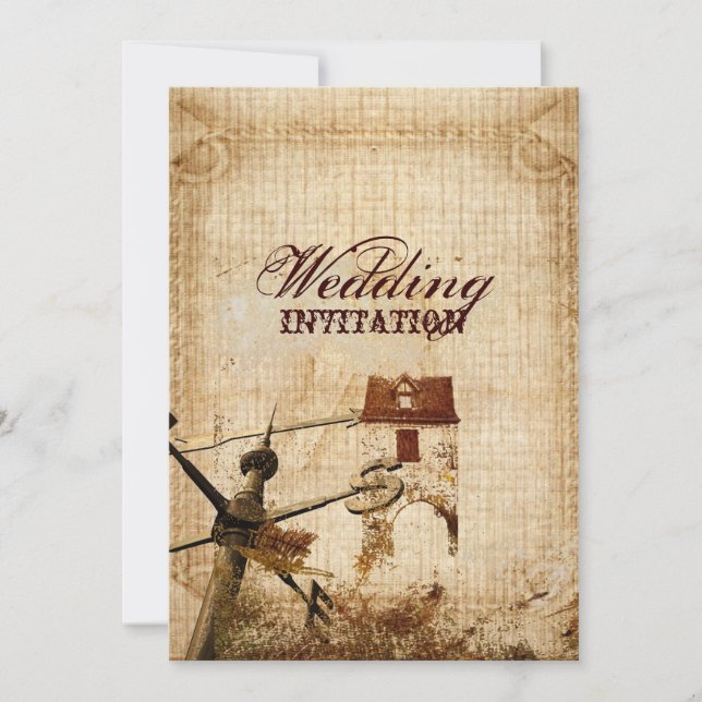 Hochzeit in rustikalem Western Einladung (Vorderseite)