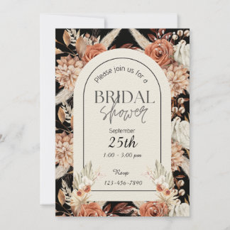 Hochzeit in Schwarz-Braun Einladung