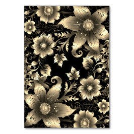 Hochzeit in Schwarz und Gold Tischnummer