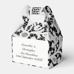 Hochzeit in Schwarz-Weiß Geschenkschachtel