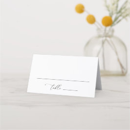 Hochzeit in Schwarz-Weiß-Schrift Platzkarte