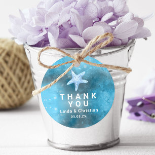 Hochzeit in tiefblauem Meer Geschenkanhänger