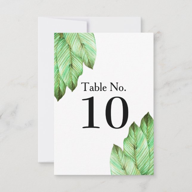 Hochzeit in tropischen Wasserfarben Einladung (Vorderseite)