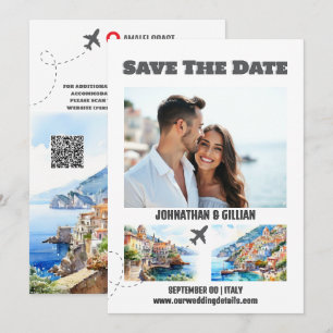 Hochzeit in Urlaubsort an der Küste von Amalfi Sav Save The Date