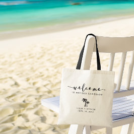 Hochzeit in Urlaubsort Bag Palmen Tragetasche