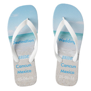 Hochzeit in Urlaubsort Beach Sandals Flip Flops